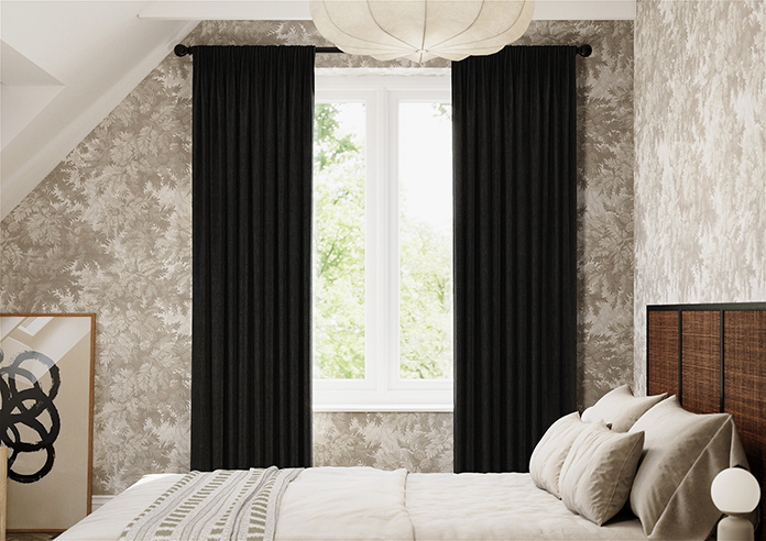 Kent, Black - Made to Measure Curtains - Image 3